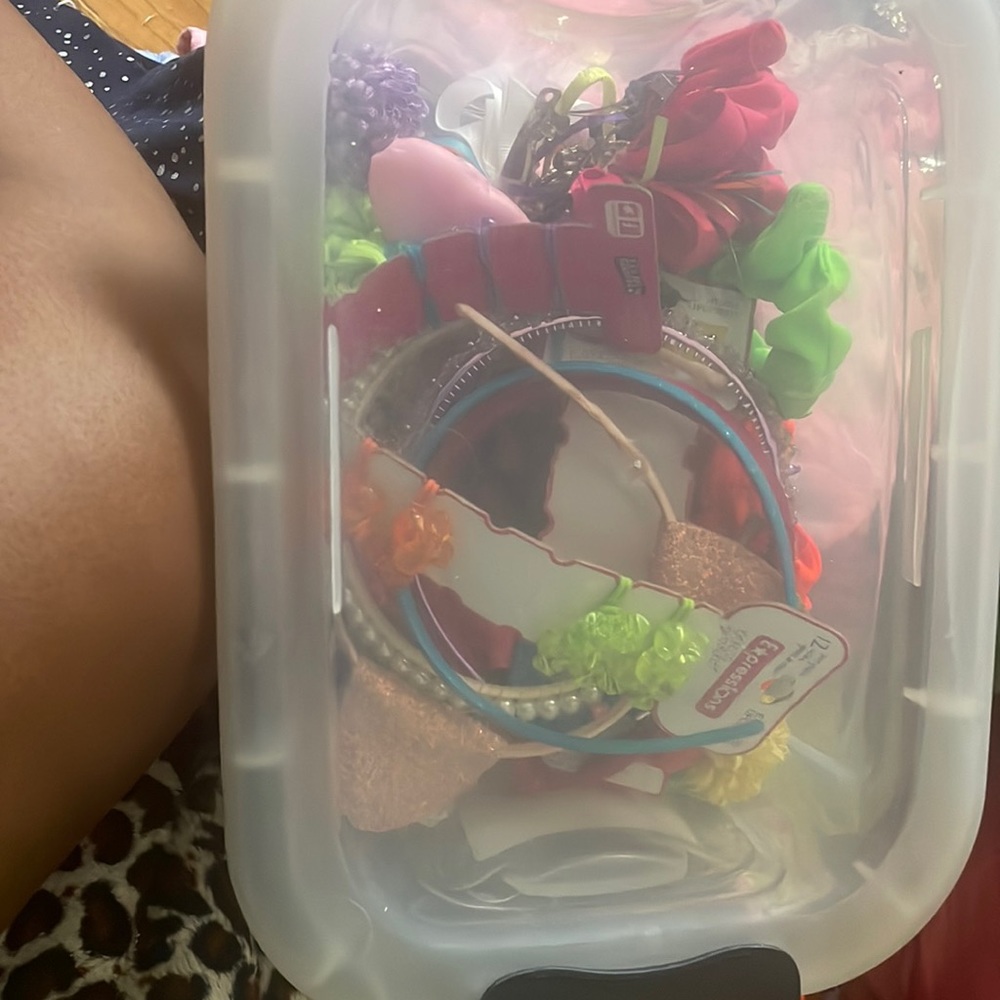 Container box full of accessories